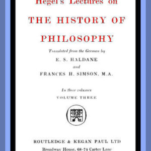 Hegel's Lectures on the History of Philosophy